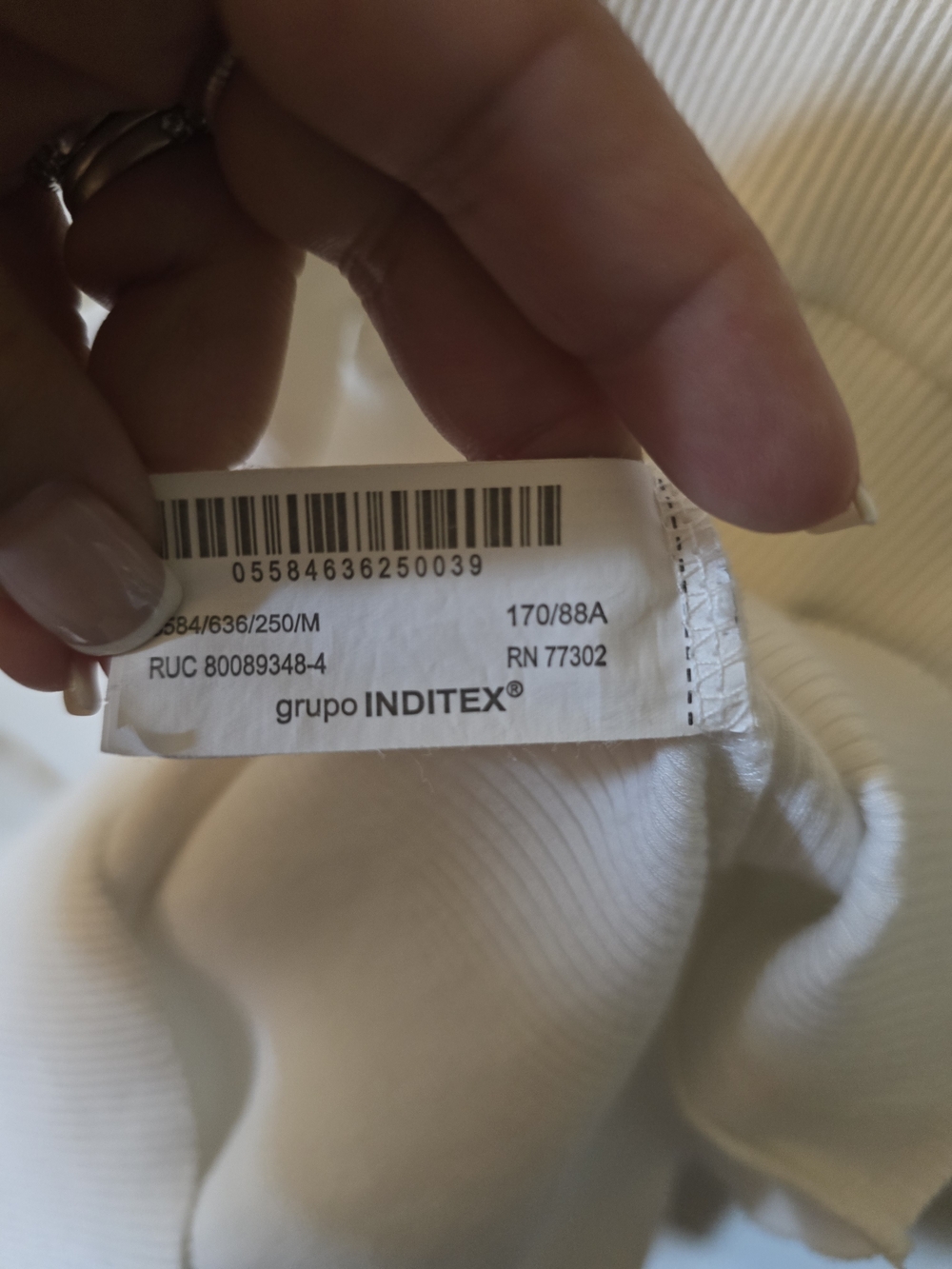 Zara White Ribbed Cutout Maxi Dress MED - Picture 6 of 9